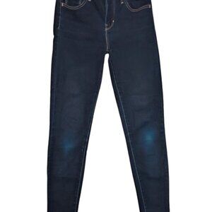 Levi's 720 Super Dark Blue Skinny Slim Stretch Jeans High Waisted W25 L28 Size 0